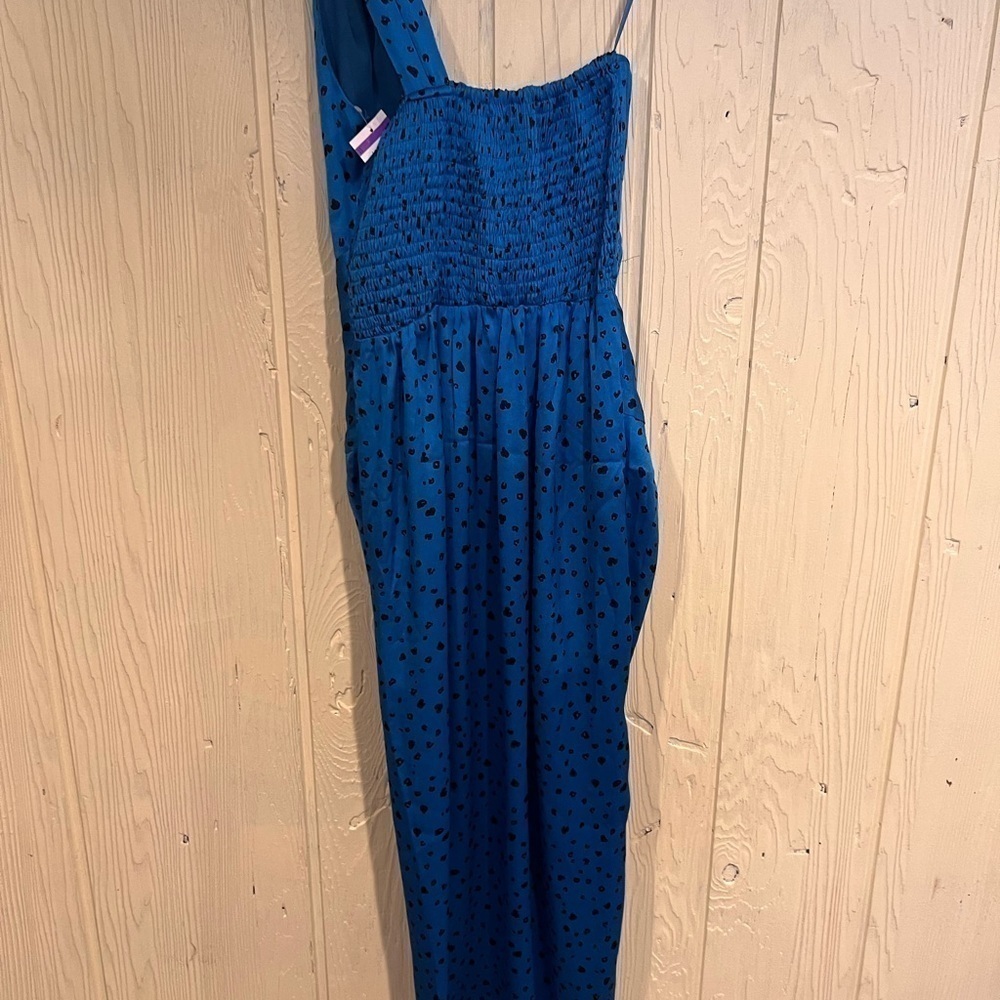 Heartland Robin Dress in Cobalt Blue One Shoulder Slit elastic back XS new - Picture 11 of 16
